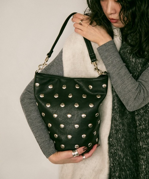 ハンドバッグ Metal dot 2way bucket bag / メタルドット2wayバケット
