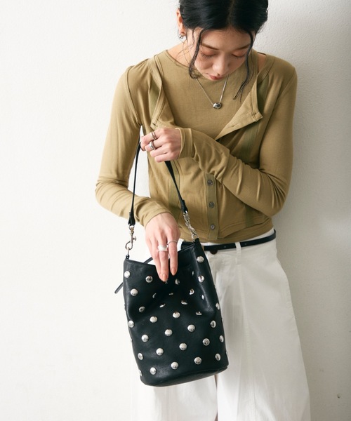 ハンドバッグ Metal dot 2way bucket bag / メタルドット2wayバケット