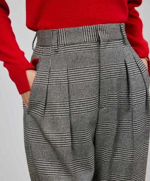 ROPE'（ロペ） パンツ ウールレーヨンクラシック2タックパンツ