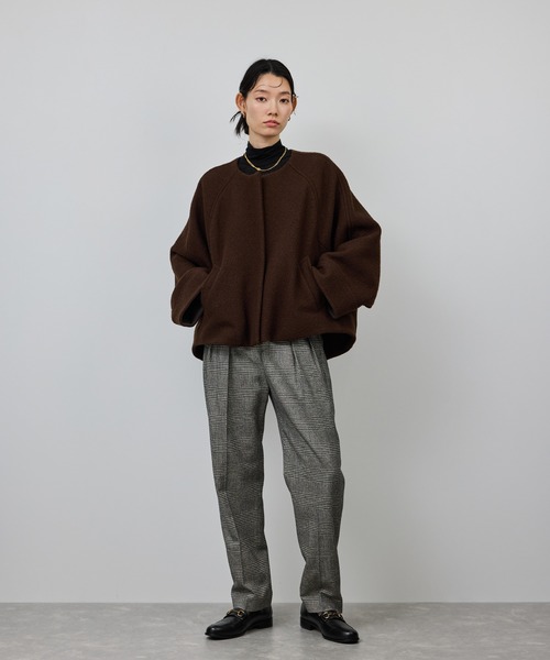 ROPE'（ロペ） パンツ ウールレーヨンクラシック2タックパンツ