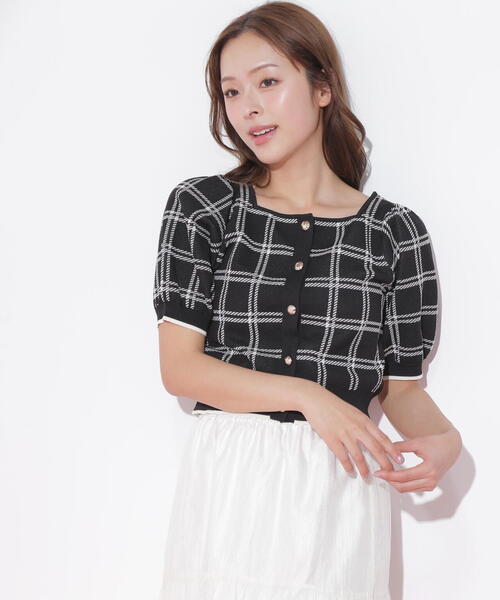 「JILL by JILL STUART」 半袖ニット FREE グレー レディース_画像3