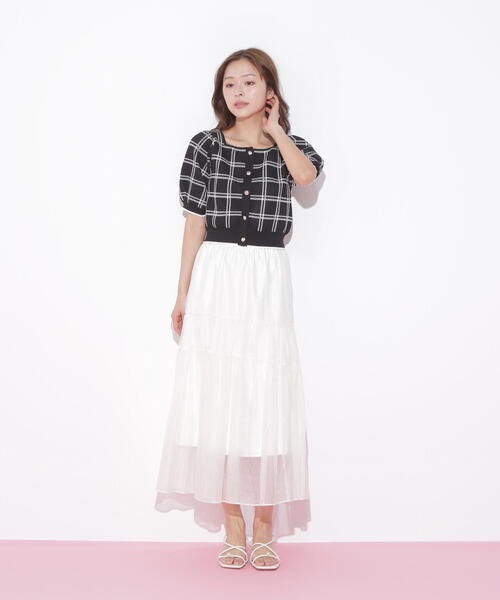 「JILL by JILL STUART」 半袖ニット FREE グレー レディース_画像5