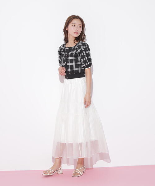 「JILL by JILL STUART」 半袖ニット FREE グレー レディース_画像7