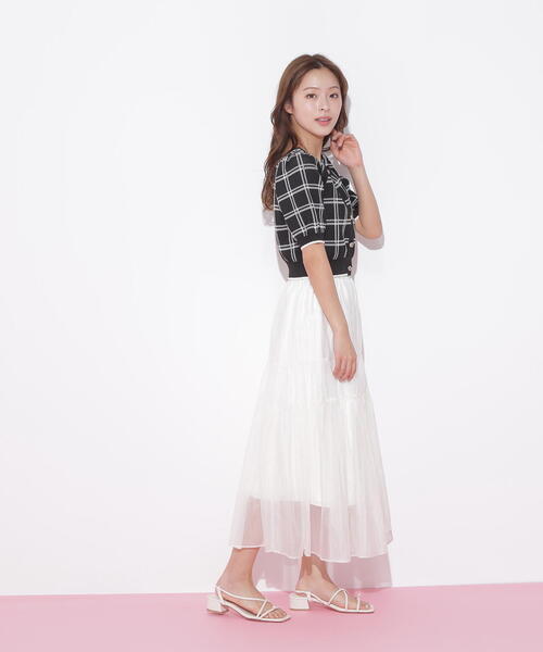 「JILL by JILL STUART」 半袖ニット FREE グレー レディース_画像8