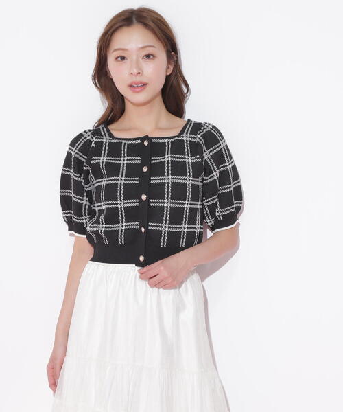 「JILL by JILL STUART」 半袖ニット FREE グレー レディース_画像9