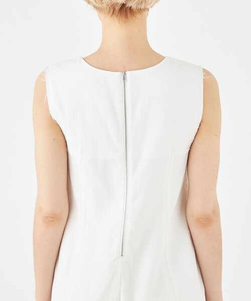 MACPHEE」 ノースリーブワンピース 36 ホワイト レディース MACPHEE