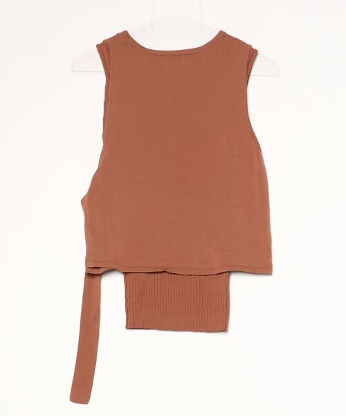 「Re.Verofonna」 ノースリーブニット MEDIUM ブラウン レディース_画像2