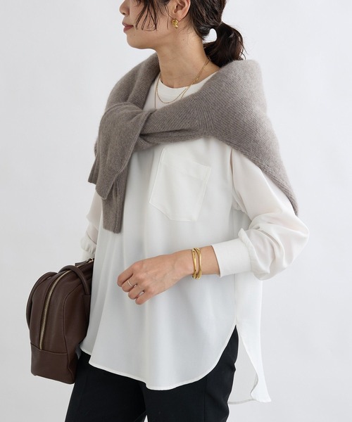 「RIVE DROITE」 長袖ブラウス FREE ホワイト レディース_画像2