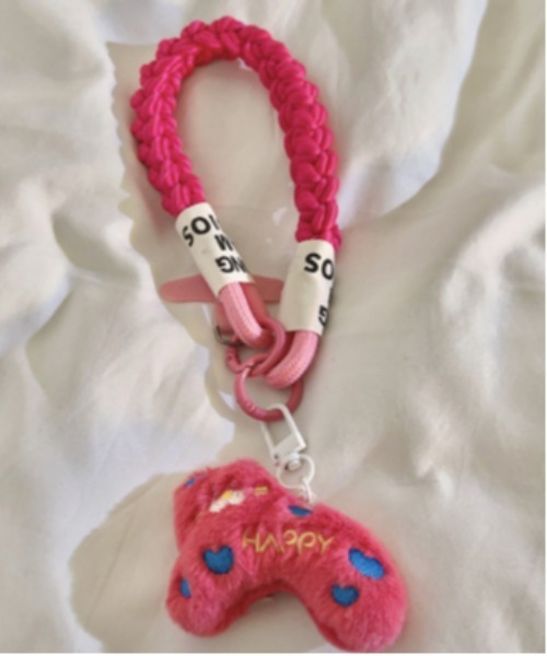 Jelly moo（ジェリームー） 「 」 もこもこ ハート模様 猫チャーム