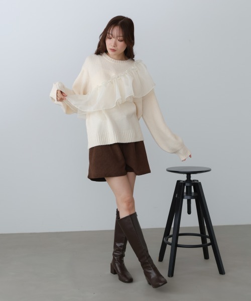 BAB（バブ） ニット セーター エニーウェイフリルニットトップス