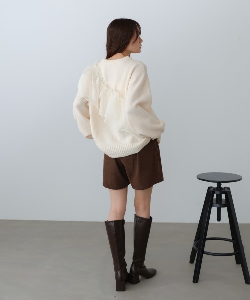 BAB（バブ） ニット セーター エニーウェイフリルニットトップス