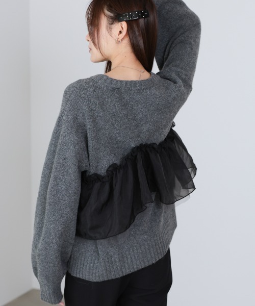 BAB（バブ） ニット セーター エニーウェイフリルニットトップス