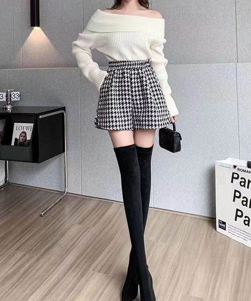 GLAMOROUS JANE（グラマラスジェーン） パンツ 千鳥柄ウエストゴム
