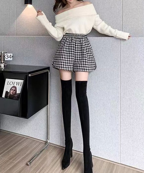 GLAMOROUS JANE（グラマラスジェーン） パンツ 千鳥柄ウエストゴム