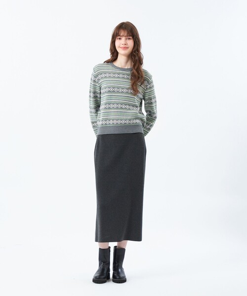 美品マッキントッシュフィロソフィーシルク混フェアアイル柄ニットセーター MACKINTOSH PHILOSOPHY（マッキントッシュフィロソフィー） ニット