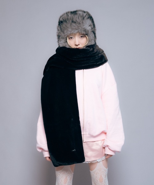 Carmelo マフラー ストール Fluffy long muffler / フラッフィーロング