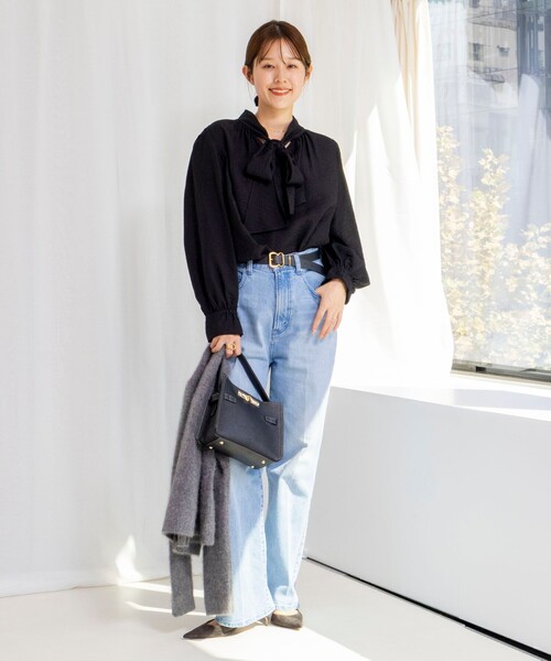 美品✨セオリーリュクス 2way ボウタイブラウス シアー　ブラック 38 NOLLEY'S（ノーリーズ） ブラウス シャツ 入学式 卒園式
