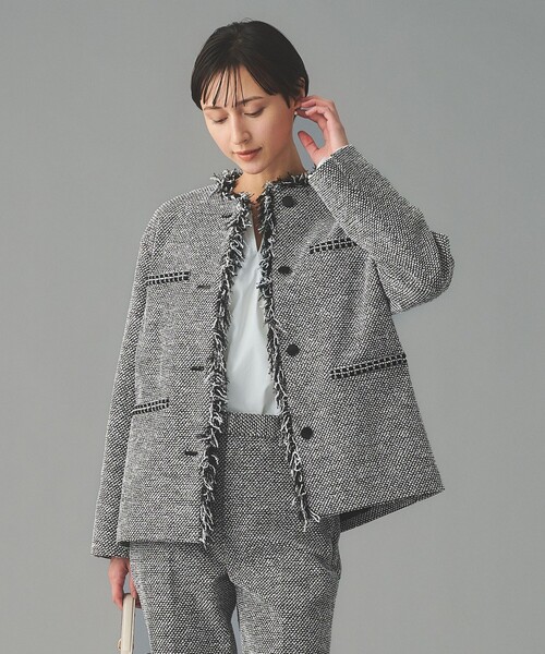 UNITED ARROWS⭐︎ツィードノーカラージャケット UNITED ARROWS（ユナイテッドアローズ） ジャケット ノーカラー