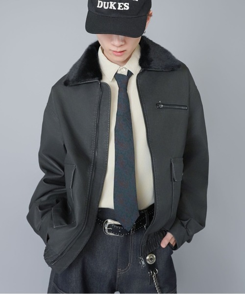 SPINNS（スピンズ） ブルゾン アウター 合皮A-2フライトジャケット