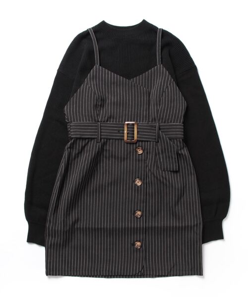 munyu様 ワンピース 2黒 SHIPS別注】kaene:2WAY ボウタイ ロング ワンピース（セレモニー対応可