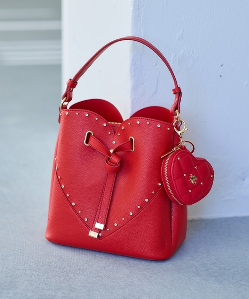 VIS（ビス） ショルダーバッグ バッグ ラインストーン＆スタッズハート