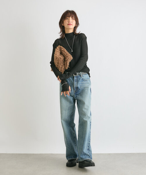 「RIVE DROITE」 長袖ニット FREE ブラック レディース_画像2