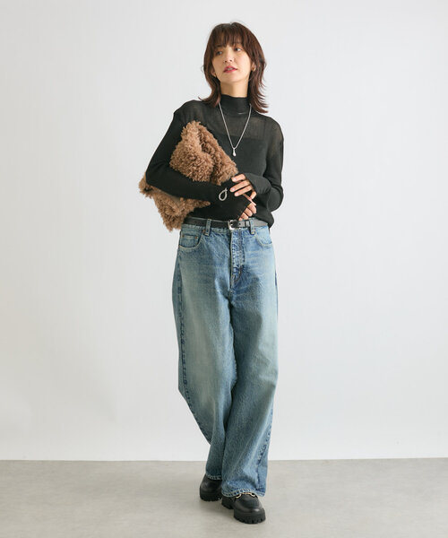 「RIVE DROITE」 長袖ニット FREE ブラック レディース_画像3