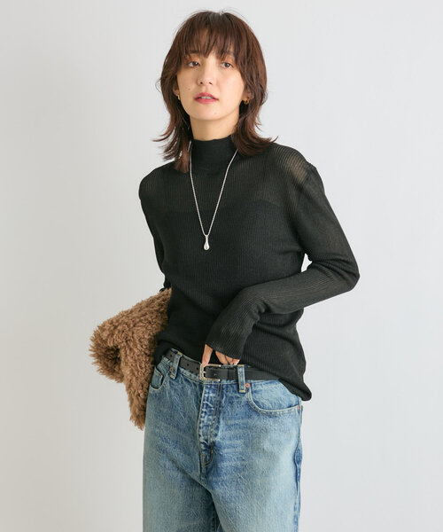 「RIVE DROITE」 長袖ニット FREE ブラック レディース_画像6
