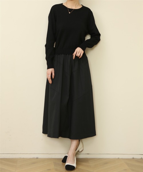 「MAISON DE THERESE」 ドッキングワンピース FREE ブラック レディース_画像5