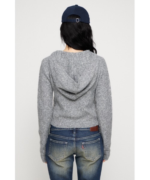 LAGUA GEM（ラグアジェム） カーディガン CROPPED HOODIE KNIT