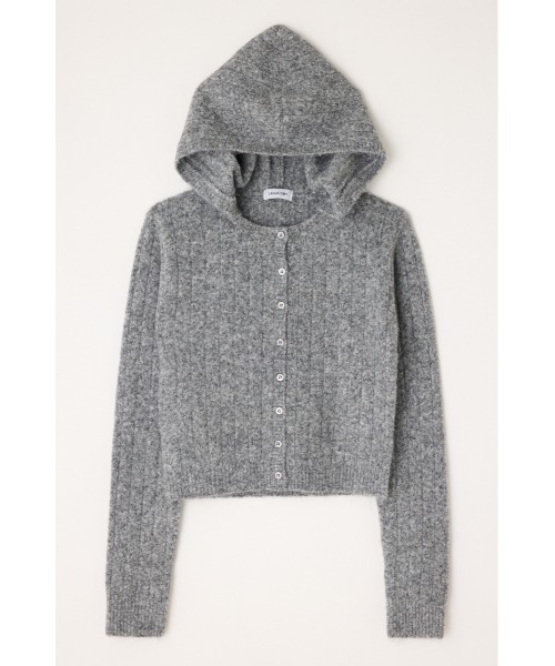 LAGUA GEM（ラグアジェム） カーディガン CROPPED HOODIE KNIT