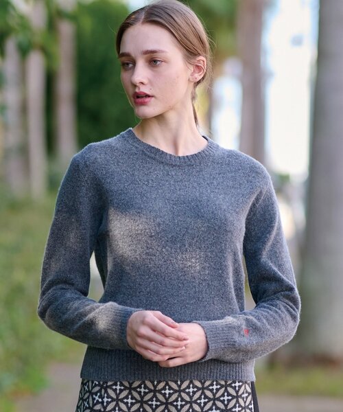 「DRESSTERIOR」 長袖ニット 34 ベージュ レディース_画像3