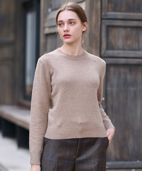 「DRESSTERIOR」 長袖ニット 34 ベージュ レディース_画像7