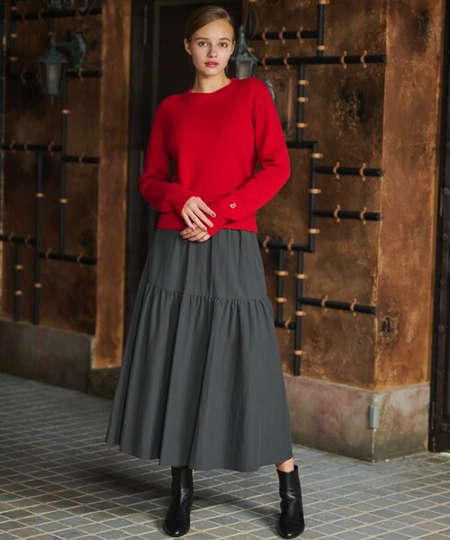 「DRESSTERIOR」 長袖ニット 34 ベージュ レディース_画像8