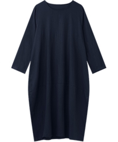 「COCOMOMO」 7分袖ワンピース L ブラック レディース_画像7