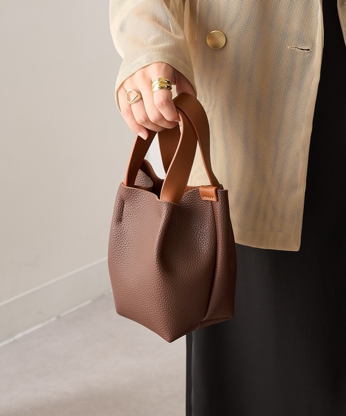 MAISON MINED レザー バッグ　ハンドバッグ MAISON CLUB（メゾンクラブ） ハンドバッグ 「MAISON CLUB」バイカラー