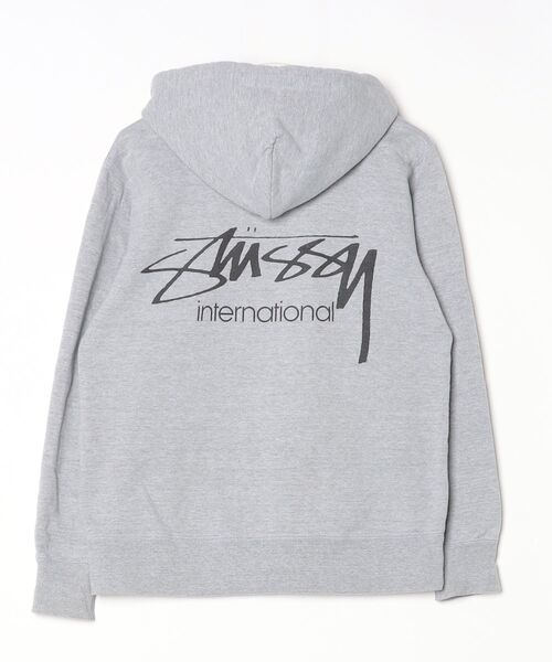 STUSSY（ステューシー） ワンポイントプルオーバーパーカー S グレー