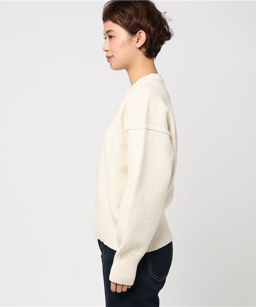 オーラリーauraleeロンハーマンニットプルオーバーセーター白 AURALEE】Ron Hermanロンハーマン ボートネック プルオーバー (Ron