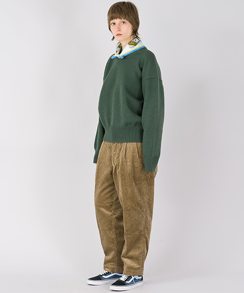 AURALEE オリーブ色 クルーネックセーター AURALEE（オーラリー） 長袖ニット 0 グリーン レディース : ZOZOTOWN