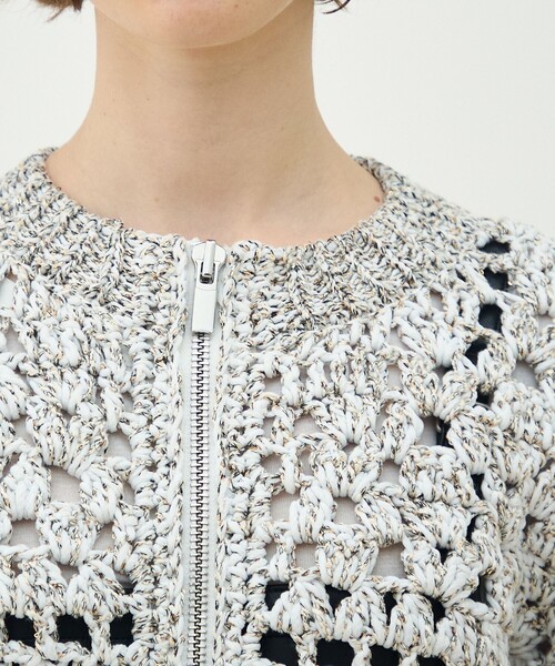 MACPHEE（マカフィー） カーディガン ルレックスハンドニット ジップ