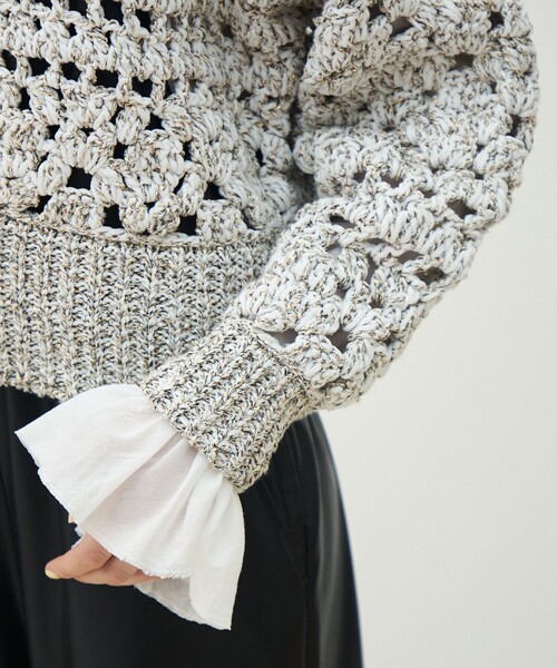 MACPHEE（マカフィー） カーディガン ルレックスハンドニット ジップ