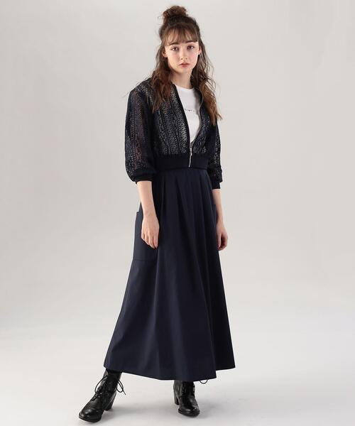 「To b. by agnes b.」 フレアスカート 36 ネイビー レディース_画像5