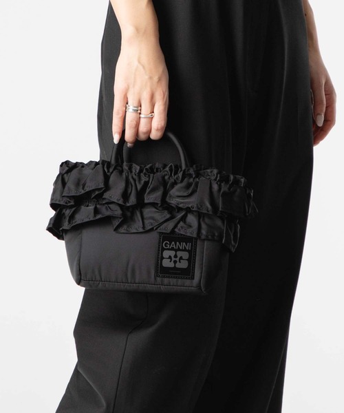 ガニー　ミニショルダーバッグ GANNI（ガニー） ショルダーバッグ バッグ GANNI Mini Shopper Ruffle