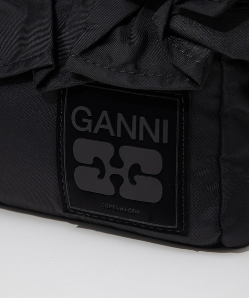 ショルダーバッグ バッグ GANNI Mini Shopper Ruffle ガニー ミニ ショルダーバッグ レディースの画像