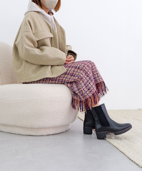 「MODE KAORI」 ショートブーツ 24.5cm ブラック レディース_画像5