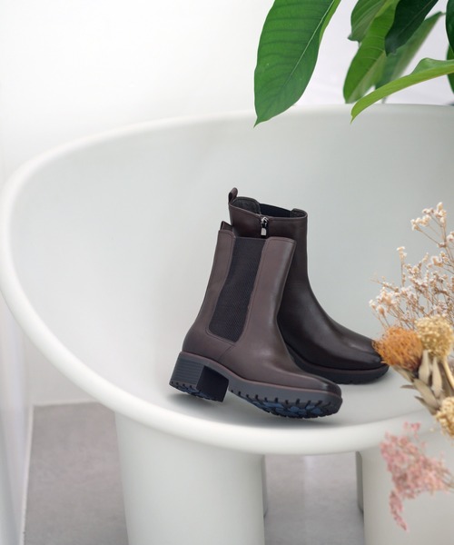 「MODE KAORI」 ショートブーツ 24.5cm ブラック レディース_画像8