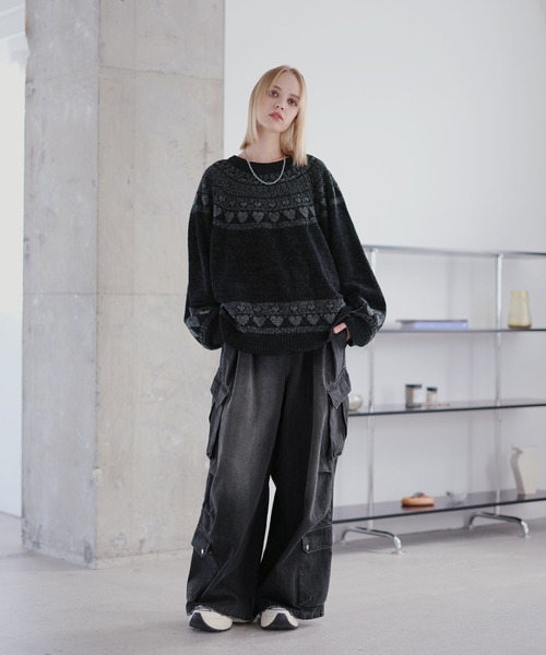 「ROCHEM」 長袖ニット X-SMALL ブラック メンズ_画像8