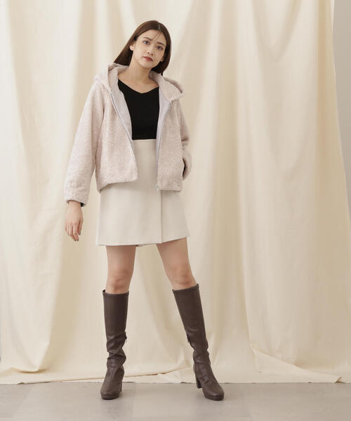 「JILL by JILL STUART」 ジップアップパーカー MEDIUM ベージュ レディース_画像4