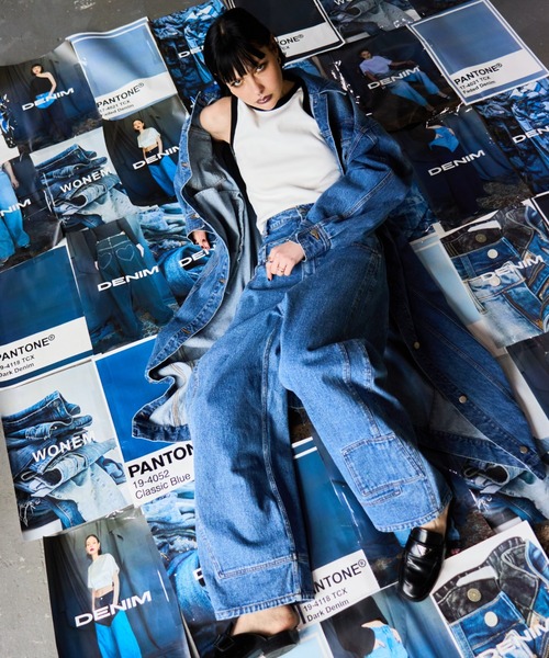 「WONEM」 デニムパンツ 1 ブラック レディースの画像