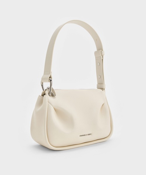 「CHARLES \u0026 KEITH」 ショルダーバッグ M クリーム レディースの画像